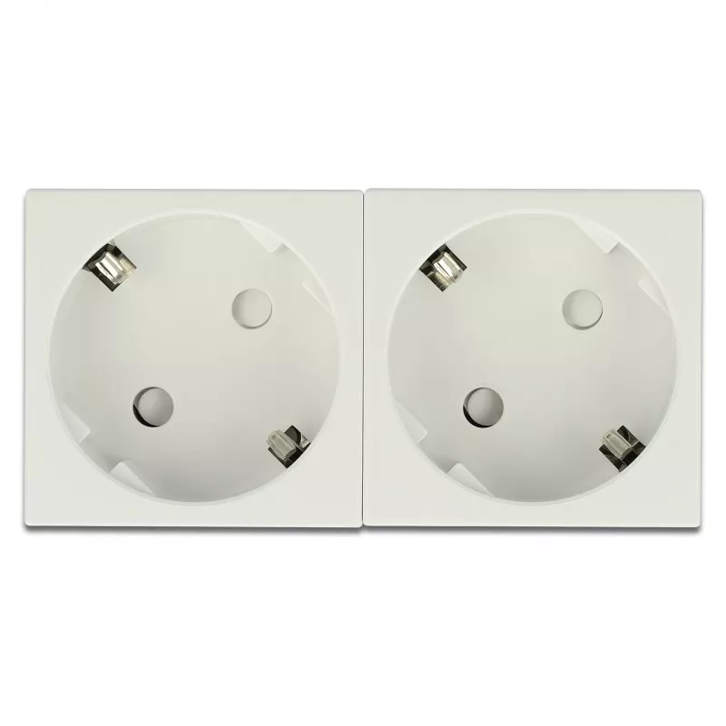 Gniazdo ścienne DELOCK 81423 — CEE 7/3, 16 A, 250 V, biały, ABS/PC, 45×90 mm