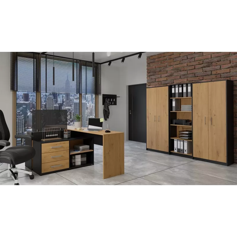 Topeshop OLIV 2D ANT/ART KPL regał biurowy
