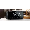 Zegar radiowy Muse M-192 CR — zegar cyfrowy, tuner FM, wyświetlacz LED 1,8 cala, czarne drewno, zasilanie AC 100–240 V, bateria zapasowa AAA