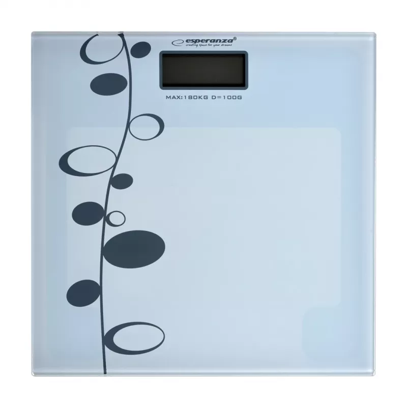 Osobista waga łazienkowa Esperanza Zumba EBS005 - elektroniczna, 180 kg, białe szkło