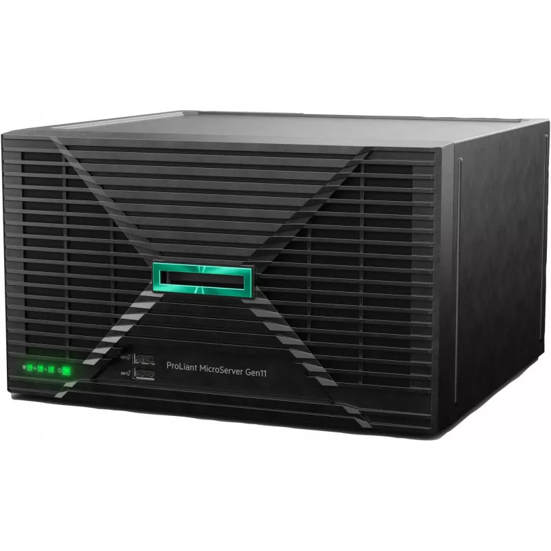 HPE ProLiant MicroServer Gen11 E-2434 4c 32GB-U 4LFF-NHP 2x4TB HDD 180W External PS EMEA Cmp Mod Svr