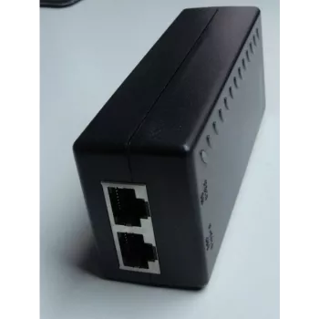WANTEC 5561, Szybki Ethernet, 10,100 Mbit/s, 802.3af, Czarny, Zabezpieczenie przed zwarciem, 48 V