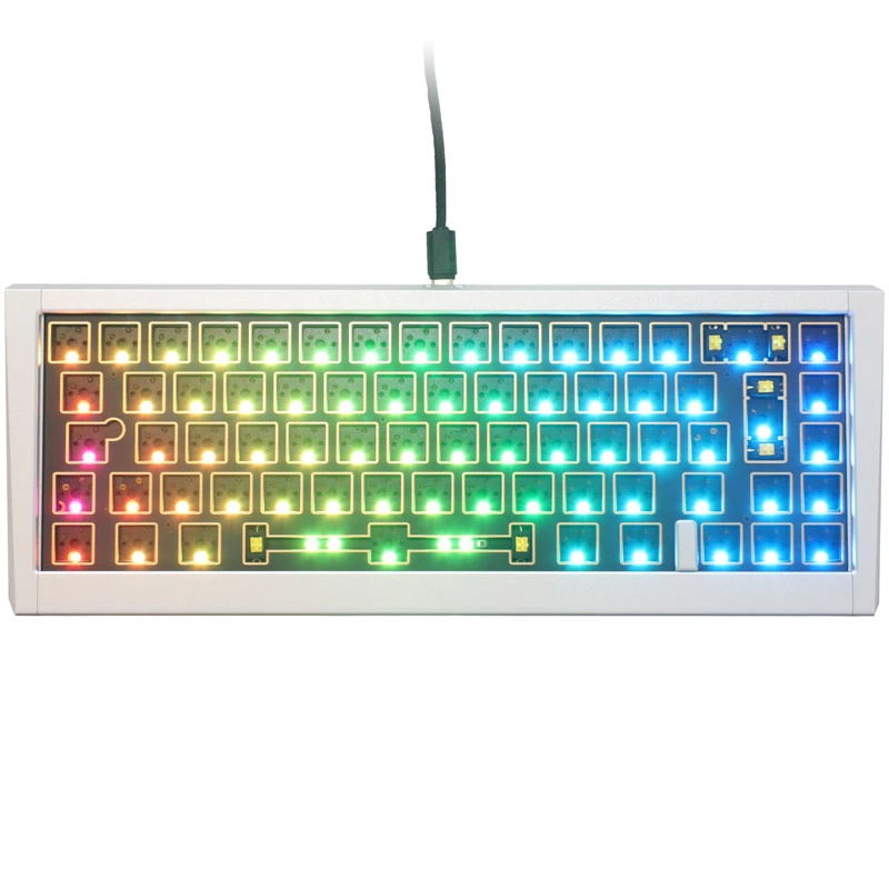 Klawiatura Ducky Outlaw 65 Uniwersalna USB Srebrna Mechaniczna RGB LED