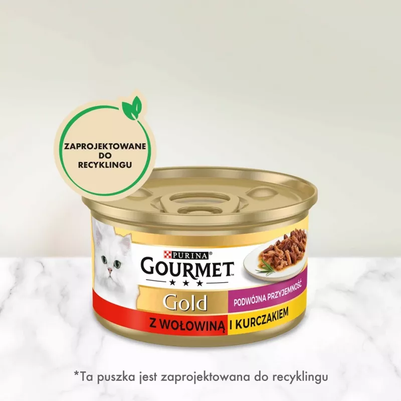 Gourmet Gold - Mix Wołowiny i Kurczaka 85 g