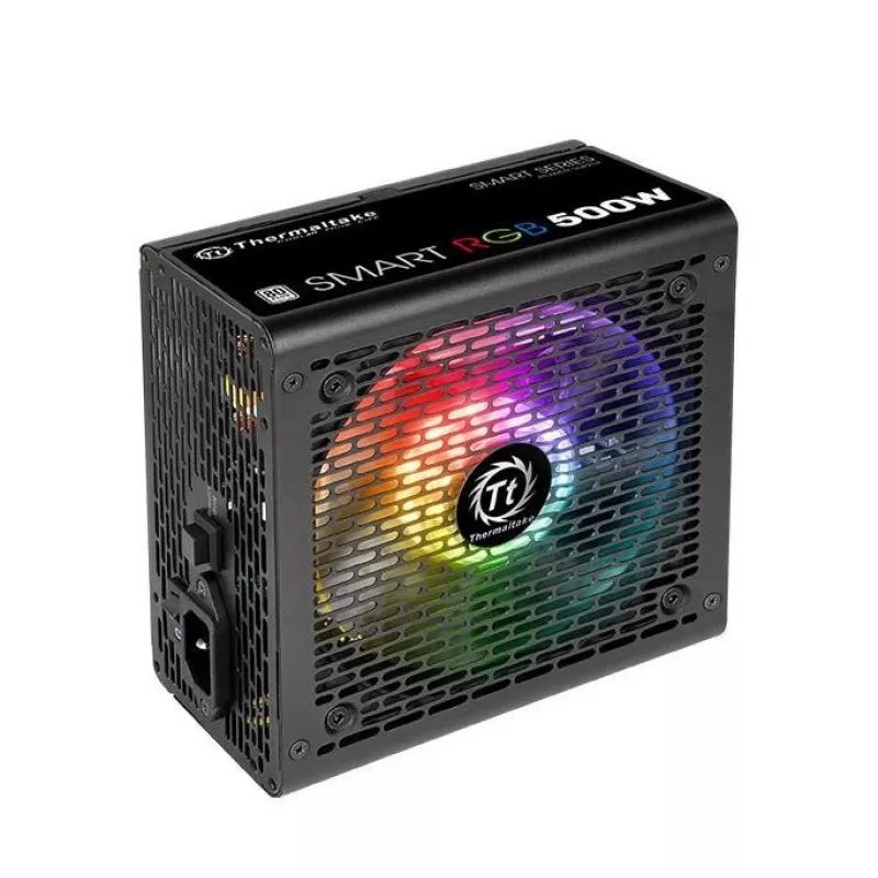 Thermaltake SMART RGB PS-SPR-0500NHSAWE-1 - Zasilacz (wewnętrzny) - ATX12V 2.3 - 80 PLUS - AC 230 V - 500 W - aktywny PFC - Czarny