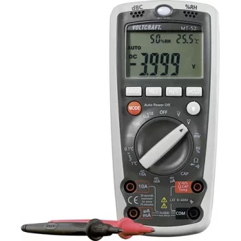 Voltcraft multimetr cyfrowy ręczny MT-52 funkcja pomiaru środowiskowego CAT III 600 V Wyświetlacz (ilość): 4000 (MT52)