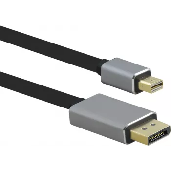 Kabel Mini DisplayPort na DisplayPort helos 288473, 8K, DisplayPort 2.0, 2,0 m, czarny