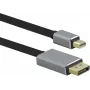 Kabel Mini DisplayPort na DisplayPort helos 288473, 8K, DisplayPort 2.0, 2,0 m, czarny
