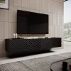 4D szafka RTV ONDA 200x40x35-54 czarny (stojąca lub montowana na ścianie)