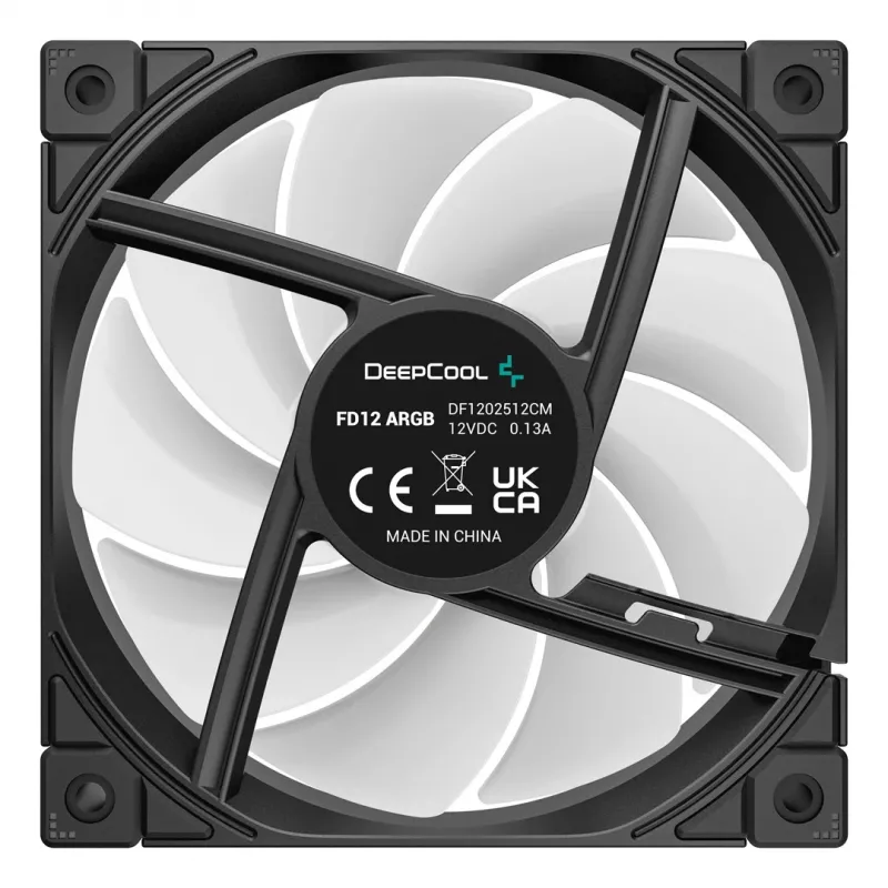 Wentylator DeepCool FD12 ARGB-3 w 1 12 cm Czarny Biały 3 szt. Maksymalne ciśnienie powietrza 2.56 mmH2O