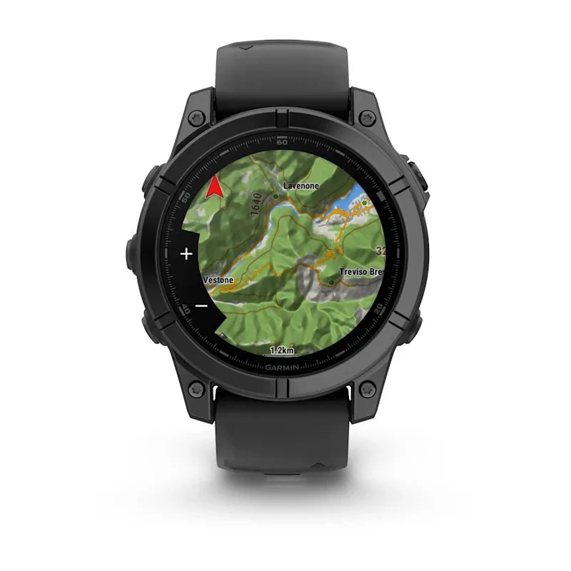 Garmin Fenix E 3,3 cm (1,3) AMOLED 47 mm Cyfrowy 416 x 416 pikseli Ekran dotykowy Czarny Wi-Fi GPS (satelitarny)
