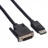 Roline - Kabel wideo - DisplayPort (M) do DVI-D (M) - 2 m - Śruby ręczne - Czarny