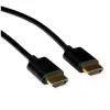 ROLINE HDMI High Speed Kabel mit Ethernet Slim ST-ST schwarz 2 m 11.04 - Kabel - Digital/Display/Video