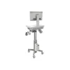 Wózek multimedialny Ergotron CareFit cienki 2.0 szary biały aluminium plastik stal