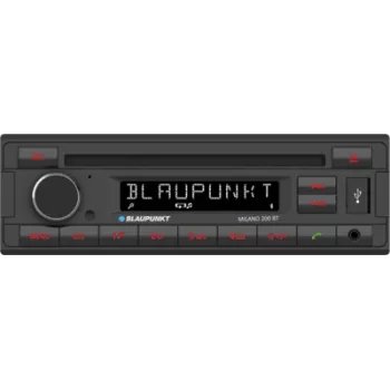 Radio samochodowe BLAUPUNKT Milano 200 BT CD Bluetooth USB — single-DIN, odtwarzacz CD, zestaw głośnomówiący Bluetooth, odtwarzanie USB