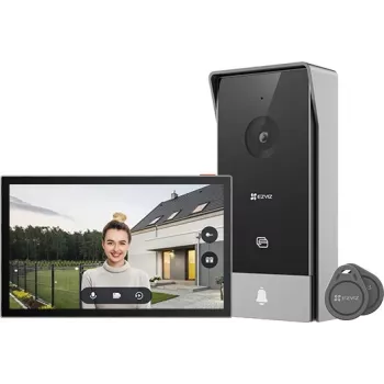 Wideodomofon EZVIZ HP5 7 cali (17,8 cm) zestaw wewnętrzny/zewnętrzny, 1080p, Wi‑Fi 2,4/5 GHz, MicroSD do 512 GB, wodoodporny