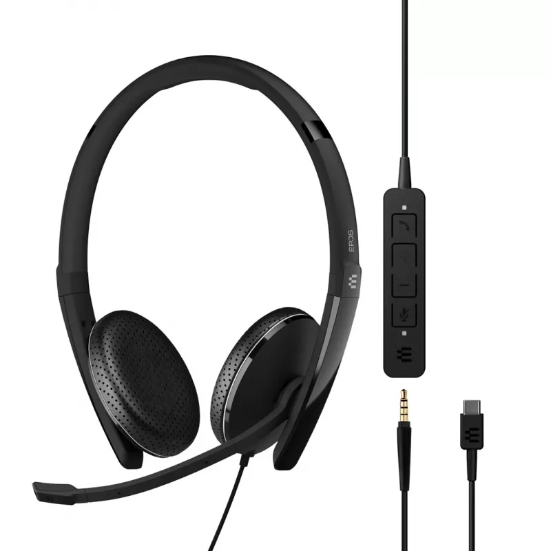 EPOS ADAPT 165 USB-C II Headset Wiczerwony Headband Office/Call Centre USB Type-C Czarny
