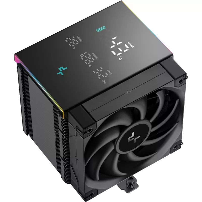 Chłodzenie powietrzne DeepCool AK500 Digital Pro 12 cm czarne łożysko hydrodynamiczne