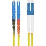 Kabel krosowy światłowodowy helos E2000 1 m, 9/125 µm OS2, żółty