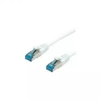 VALUE - Kabel krosowy - RJ-45 (męski) na RJ-45 (męski) - 1,5 m - SFTP, PiMF - CAT 6a - Bezhalogenowy, Wtryskiwany, Bezzaczepowy, Linkowy - Biały (21.99.1996)