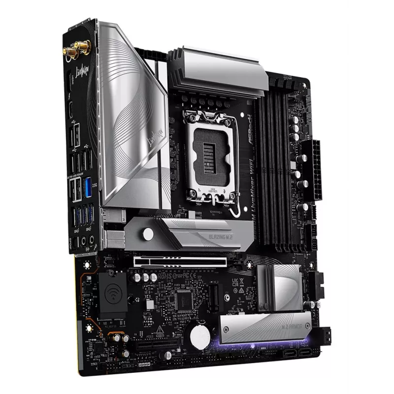 Płyta główna ASRock B860M LiveMixer WiFi — Intel B860, LGA 1851, micro ATX, DDR5, 4x DIMM, Wi‑Fi 6E, 2.5Gb LAN