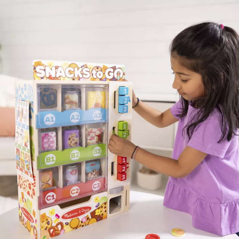 Melissa & Doug - Zestaw do zabawy w sklep z automatami sprzedającymi z drewna