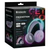 Bezprzewodowe słuchawki nauszne DEFENDER Freemotion B651 — binauralne, zamknięte akustycznie, 20–20000 Hz, 105 dB, USB-C, AUX