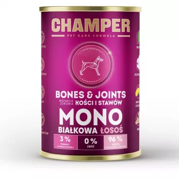 CHAMPER Bones & Joints Monoprotein Salmon - mokra karma dla psów - 400 g