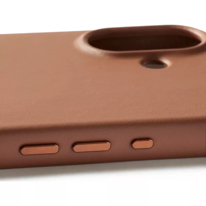 Mujjo Full Leather Case MagSafe etui do iPhone 17 Brązowy