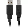 Kabel USB 2.0, wtyk USB-A > wtyk USB-B (czarny, 0,5 metra)