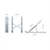 Podstawka pod laptopa UNITEK OT155SL srebrna aluminiowa, regulacja pochylenia 13-41°