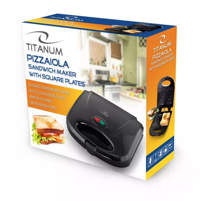 Opiekacz do kanapek Esperanza Titanum Pizzaiola TKT005K, 700 W, czarny