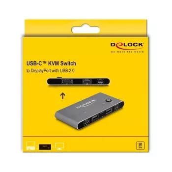 Przełącznik KVM DeLOCK 11487 USB 8K Ultra HD 144 Hz