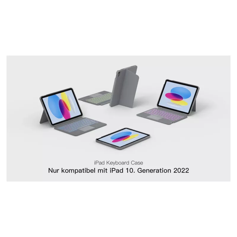 inateck Klawiatura iPad 11 iPad 10. Gen. Com. QWERTZ szary
