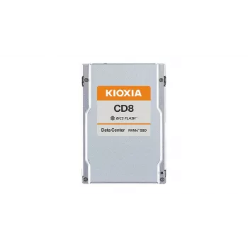 Wewnętrzny dysk SSD NVMe Kioxia CD8‑R 7,68 TB 2,5 cala PCIe 4.0 x4, NVMe 1.4, TLC, 7100/6000 MB/s