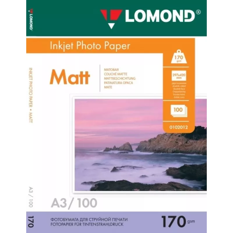 Papier fotograficzny do drukarek atramentowych Lomond 0102012 A3 170 g/m² dwustronny
