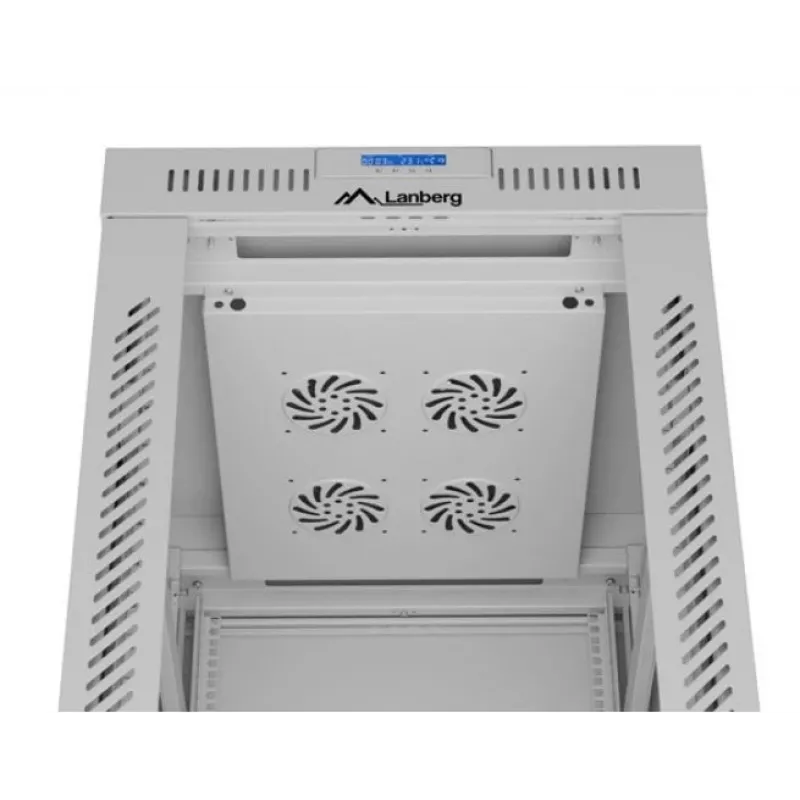 Szafa stojąca LANBERG FF01-6842-12SL 42U, 600×800 mm, wysokość 2121 mm, udźwig 1200 kg, IP20, szara