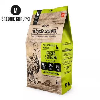 WIEJSKA ZAGRODA Duck with Pear M – sucha karma dla psów – 9kg