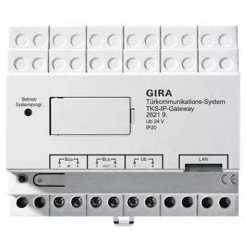 Brama IP Gira 262197 (2. generacja) do systemów interkomowych TKS, obsługa 5 drzwi
