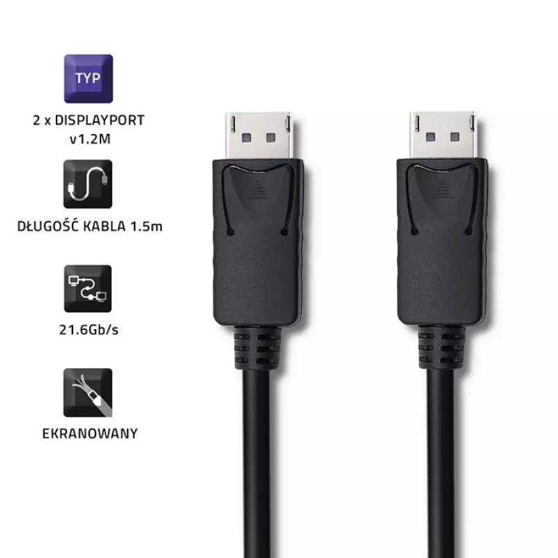 DisplayPort v1.2 męski, 4K, 1,5 m