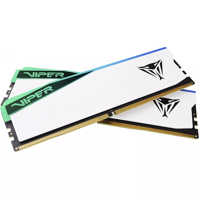 DIMM 48 GB DDR5-6000 (2x 24 GB) Dual-Kit, Pamięć Biała, PVER548G60C42KW, Viper Elite 5 RGB, INTEL XMP, AMD EXPO