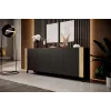 Komoda cama meble FARO KOM200 CZ — 2000×420×820 mm, rama matowa czarna, fronty w kolorze dębu kraft