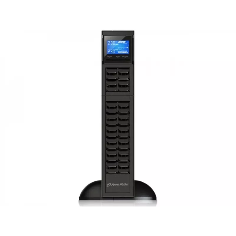 PowerWalker VFI 1000CRM LCD zasilacz awaryjny (UPS) Online 1 kVA 800 W 3 gniazda wyjściowe