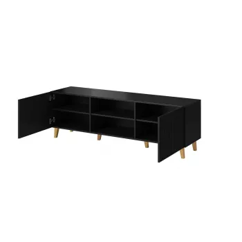 Cama szafka RTV PAFOS 150x42x52 czarny matowy