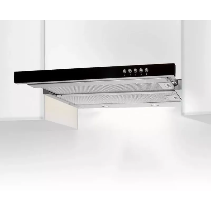 Akpo WK-7 Light Glass 50 podszafkowy okap kuchenny Stal nierdzewna, Czarny