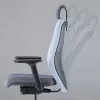 Up Up Athene ergonomiczne krzesło biurowe Czarna, Szara + Niebieska tkanina