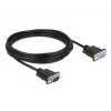 Kabel szeregowy DeLOCK 86598 Czarny 5m RS-232 Sub-D9