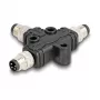 Rozgałęźnik DeLOCK M8 T-Splitter A-coded 4 pin 1 x męski na 2 x męski