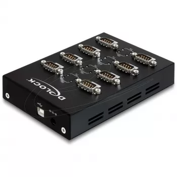 DeLock USB2.0 do 8 x Adapter szeregowy - Adapter szeregowy - USB2.0 - RS-232 - 8 portów (61860)