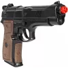 Metalowy pistolet policyjny zabawka Pulio model 15539/6 — metalowa konstrukcja, akcesorium zabawkowe